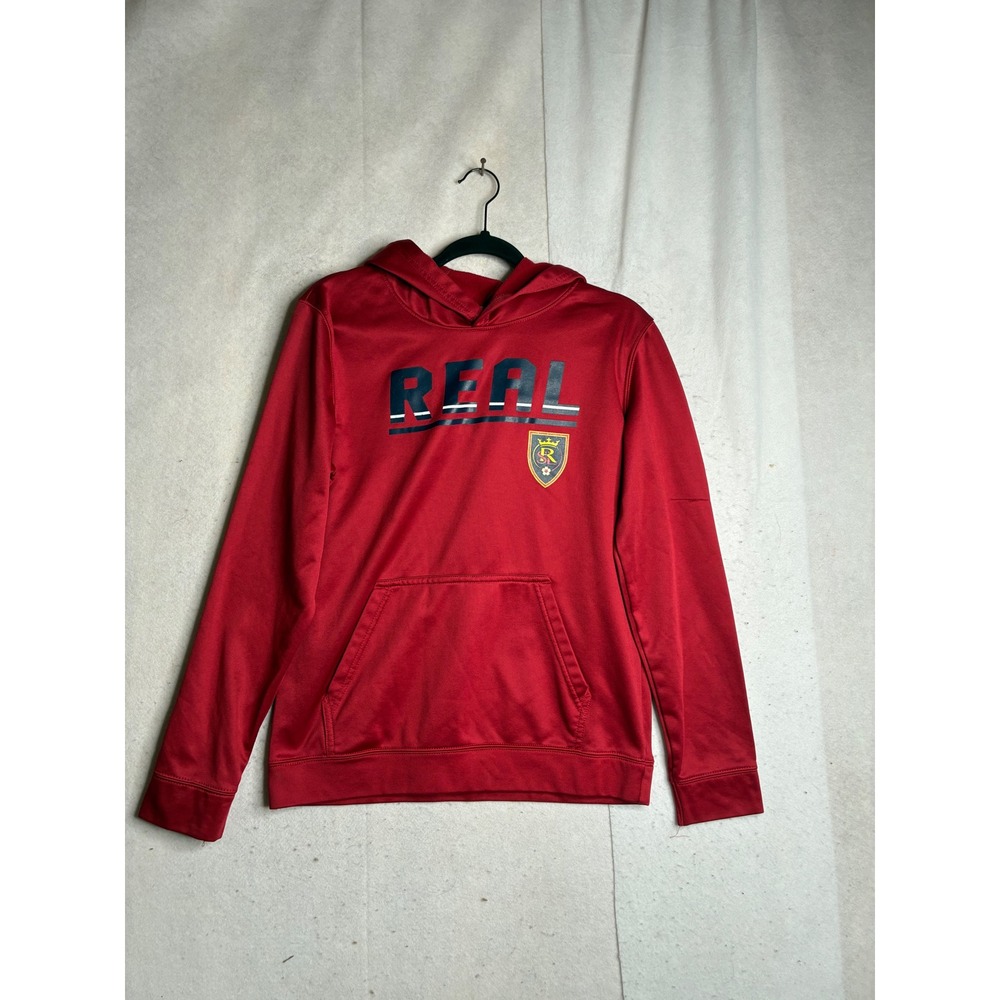 MLS Real Salt Lake Soccer Hoodie Red Youth XL Performance Pullover Fan Gear